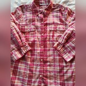 ST. JOHN'S BAY Ladies Lightweight Button Up Blouse.  Size Large